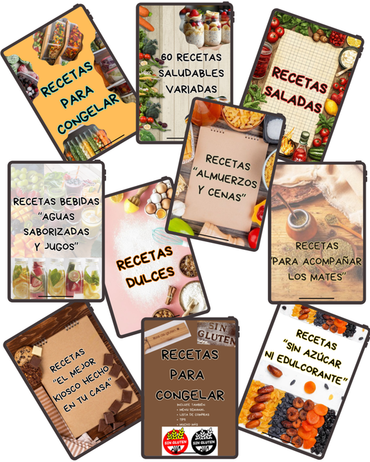 COMBO 10 LIBROS DE RECETAS + BONOS DE REGALO: 50% 0FF POR TIEMPO LIMITADO